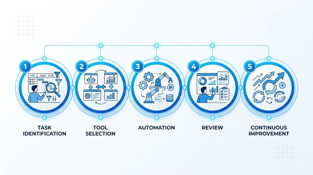Beginner roadmap for adopting AI in project management.