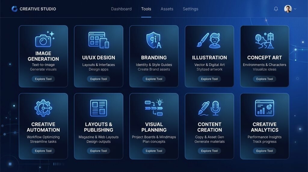 Comparison of popular AI image generation tools for beginners and professionals