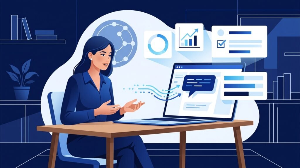 Candidate practicing a mock interview using an AI-powered interview preparation tool