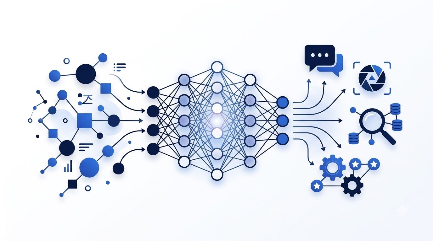 How artificial intelligence works through data, machine learning, and neural networks